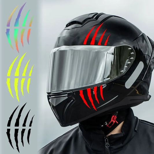 Motorcycle Helmet Claw Mark Sticker 