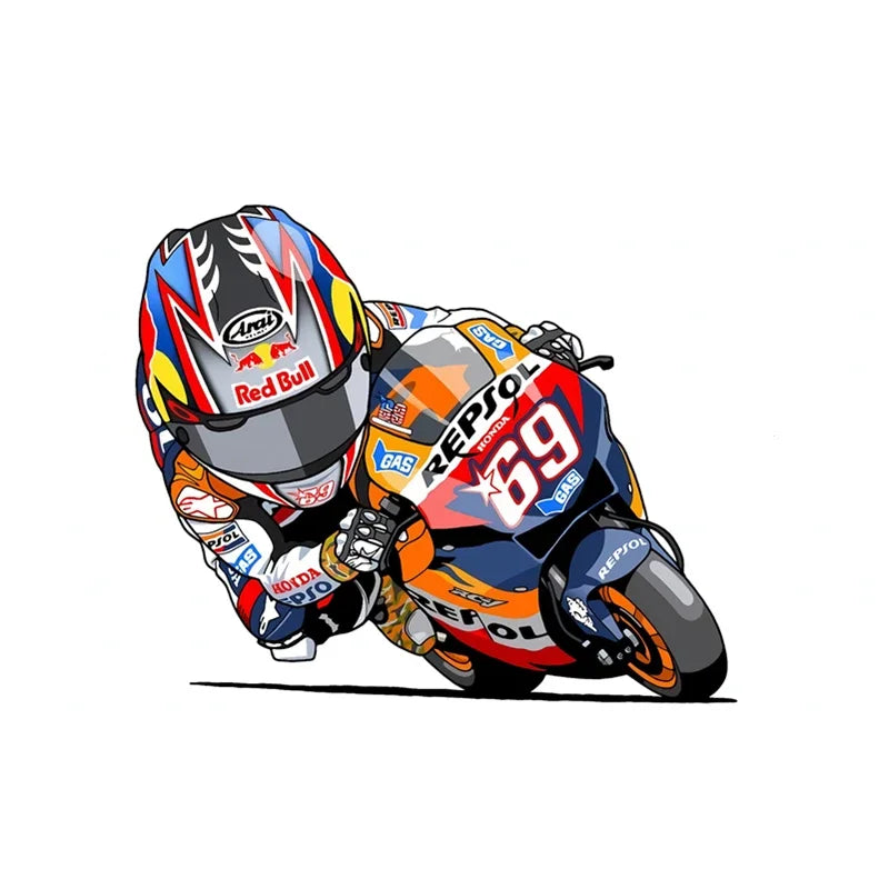 Adesivos de ação para motociclistas