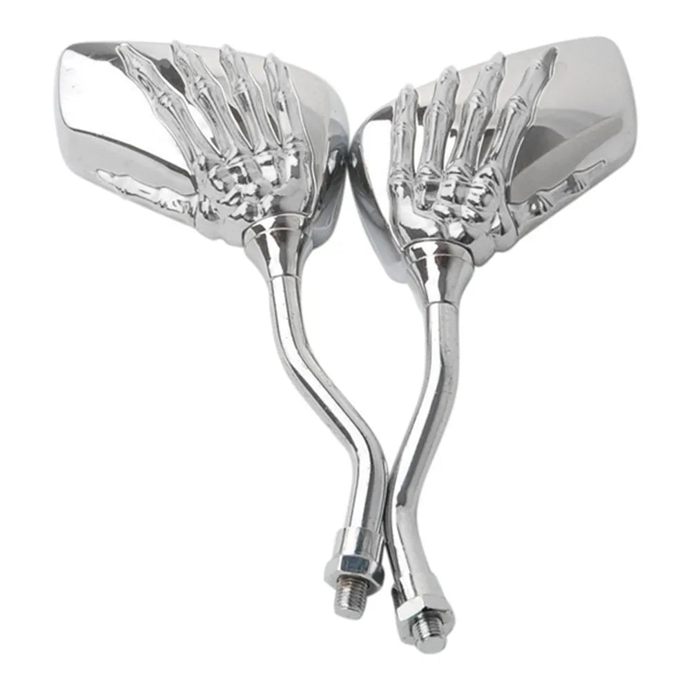 2PCS Motorcycle Rearview Mirror – Skull Hand