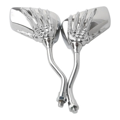 2PCS Motorcycle Rearview Mirror – Skull Hand