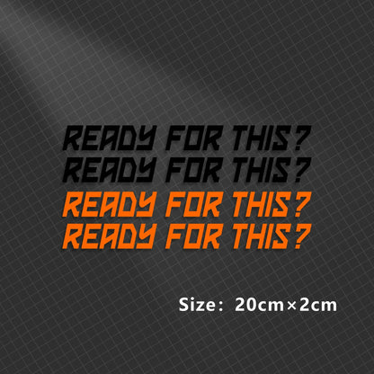 Ready to Race Motorbike Sticker 