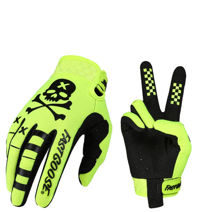 قفازات ركوب الدراجات بجمجمة كاملة الأصابع