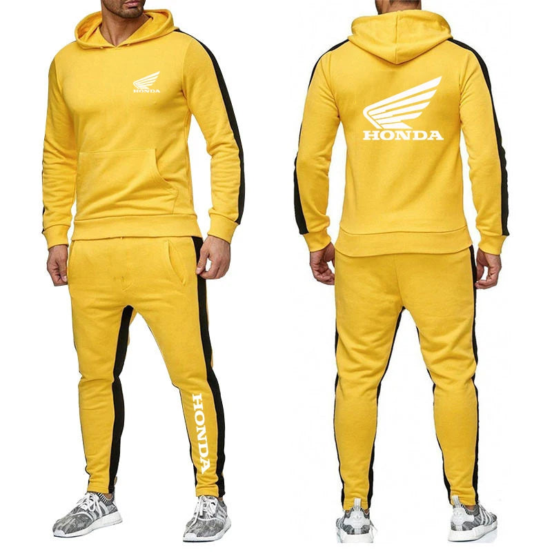 Conjunto de pantalones y sudadera con capucha de carreras de motos para hombre 