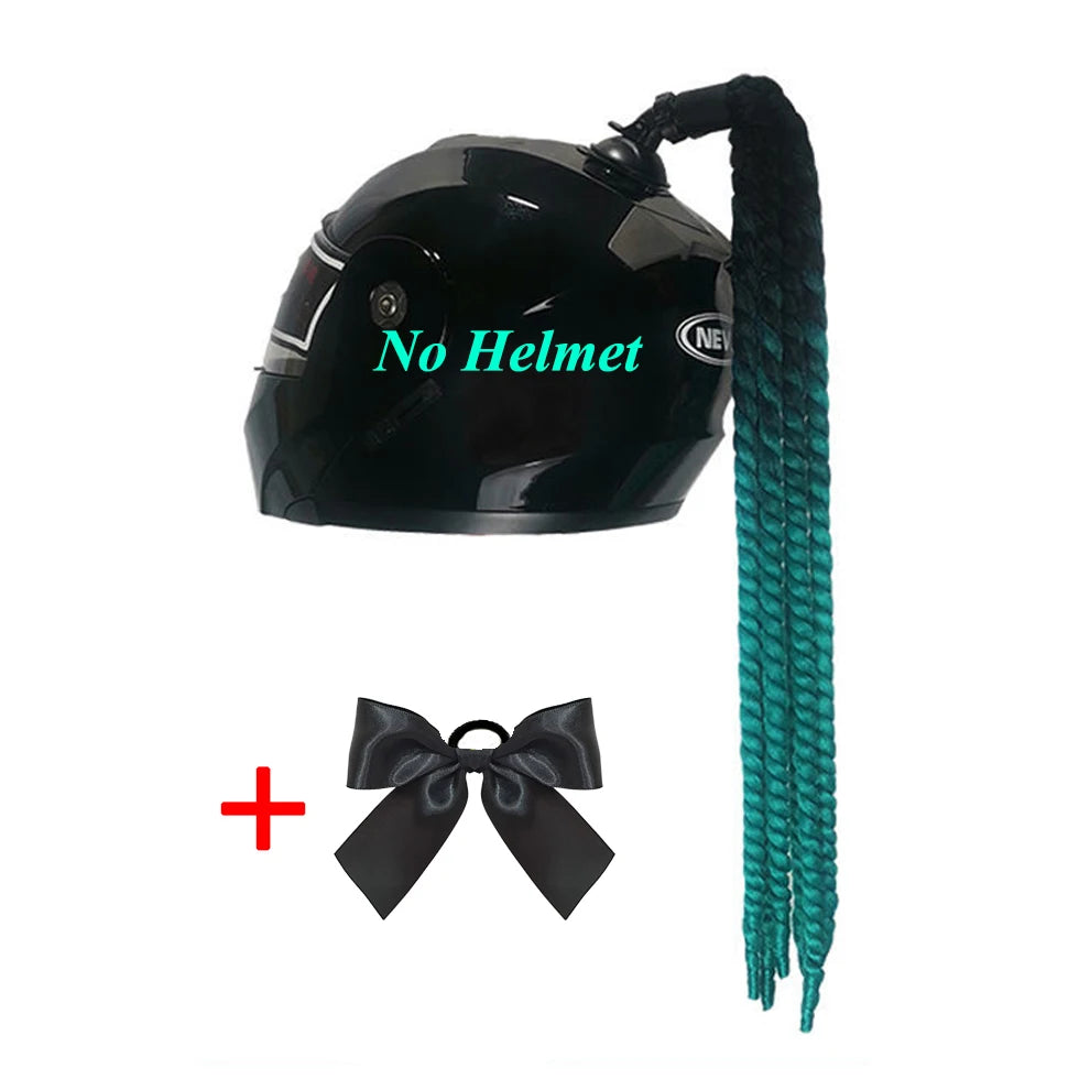 Punk Motorcycle Helmet Braids 