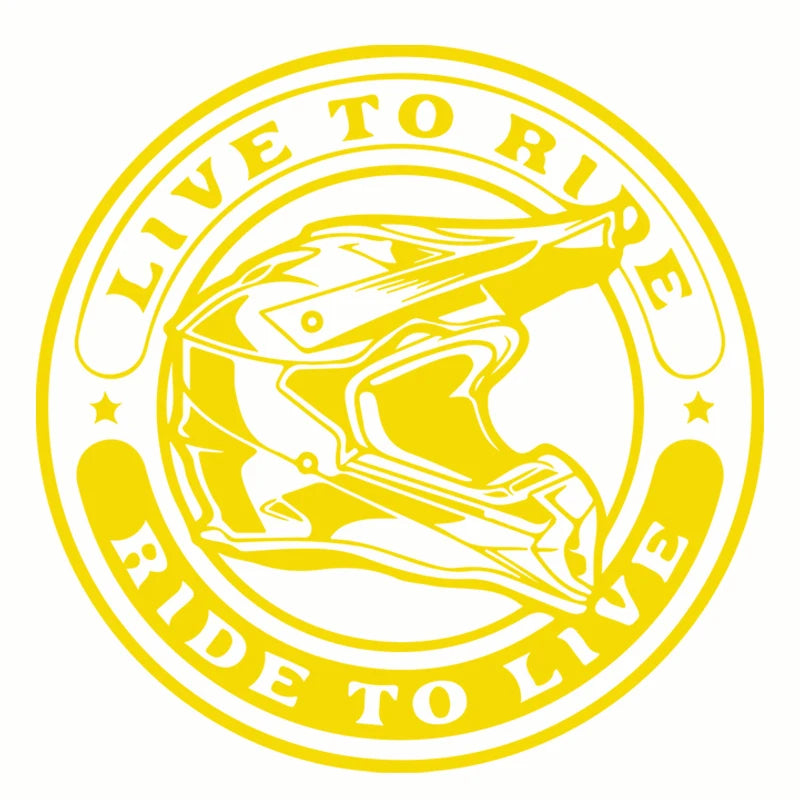 “Live to Ride, Ride to Live” Helmet Sticker 