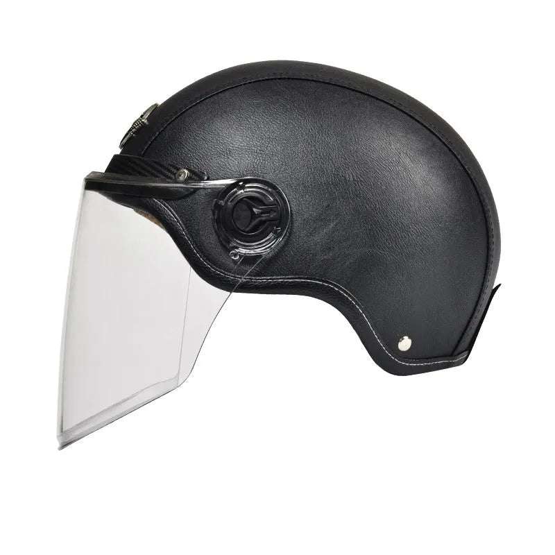 Retro Motorcycle Helmets with Bubble Lens 