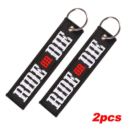 Ride or Die Tag Keychain