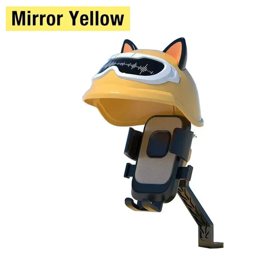 Helmet Cat Phone Holder 360° Rotation
