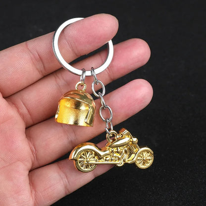 Retro Motorcycle Keychain for Men