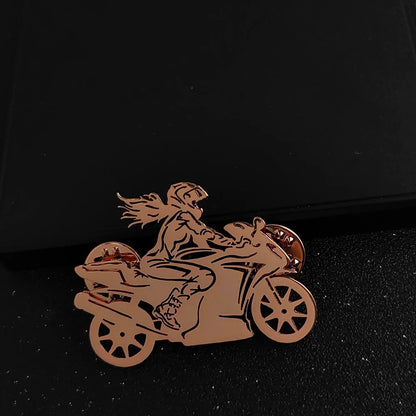 Women's Motorcyclist Chest Pin 