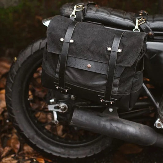 Vintage Motorcycle Saddlebag Side 