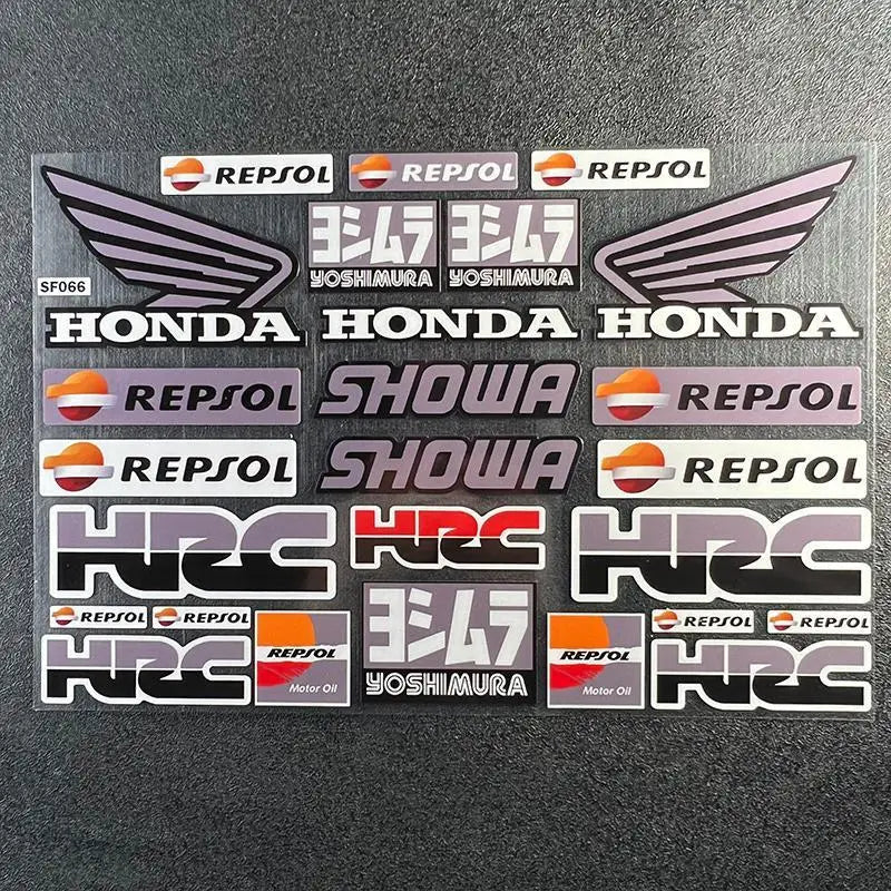 Colección de calcomanías de carreras premium
