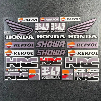 Colección de calcomanías de carreras premium