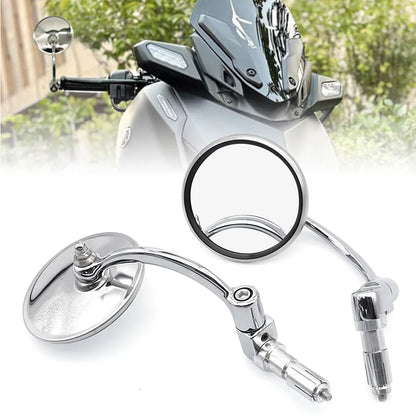 Motorcycle Chrome Aluminum Rear View Mirror 
