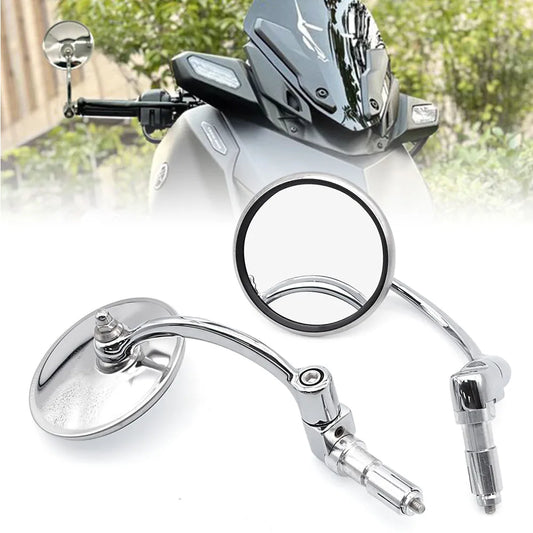 Motorcycle Chrome Aluminum Rear View Mirror 
