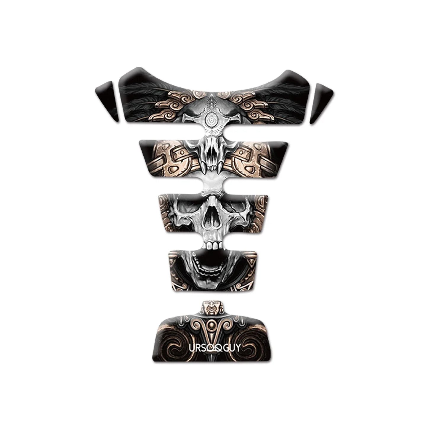 Motorcycle Skull Fuel Tank Pad