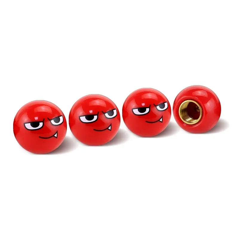 4 Pcs Tire Valve Caps – Funny & Functional 