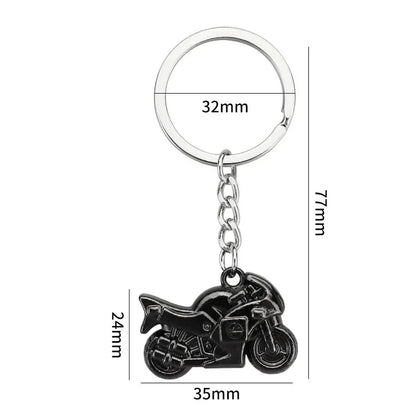 Vintage Motorcycle Riding Keychain 