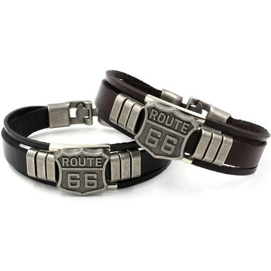 Route 66 Lederarmband